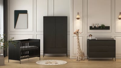 Born Lucky Marble Babykamer 3-Delig – Ledikant, Commode en Kast – Vanaf Geboorte tot ca. 2,5 Jaar