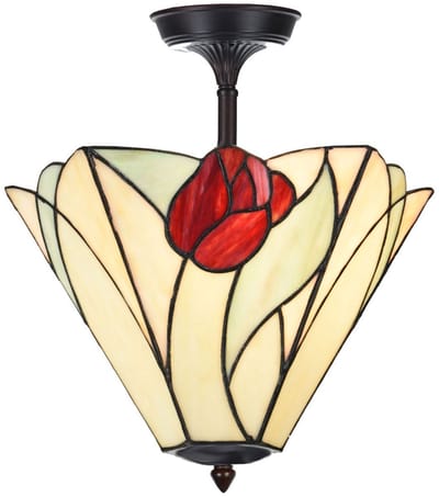 Tiffany Verlengde Plafonnière Tulip - Art Deco Trade