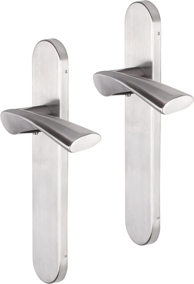 Deurkruk - Impresso Wigston - Voor binnen - Ovaal - deurschild - RVS - 2 stuks