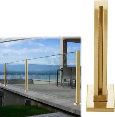 Glazen Balustrade Paal - Railing Ondersteuning - Veiligheid Verhogend - Roestvrij Staal 304 - 85 cm - Zilver