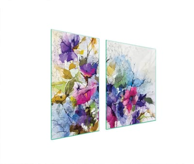 TMK ArtDeko - Serie - Bloemmotief - Schokbestendige Pannendeksel - 90x52 cm