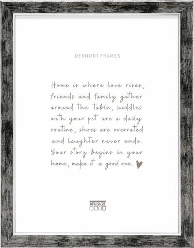 Deknudt Frames fotolijst S45YE2 - zwart met zilver biesje - 30x45 cm