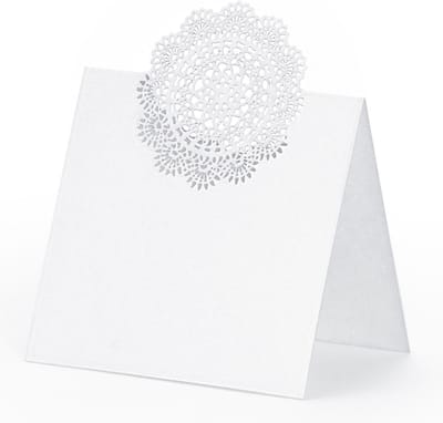 Partydeco - Naamkaartje roset (10st)