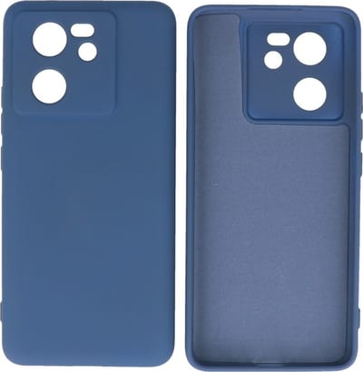 Hoesje Geschikt voor Xiaomi 13T 5G - 2.0mm Dikke Fashion Telefoonhoesje Backcover - Siliconen Hoesje - Navy