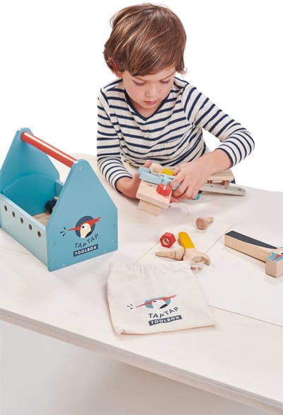 TENDER LEAF Constructie - Gereedschapskist Tap Tap - 23X15X20Cm - Met Accessoires - 3 Jaar