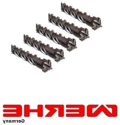 Betonboren Set - Hamerboren Steen - Metselwerk Boren - Viervoudige Snijder - 10x210mm 5 Stuks - Grijs