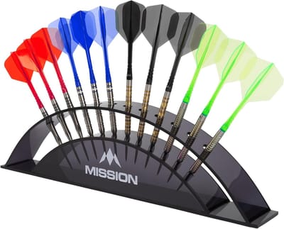 Darts Display - Dart Accessoire - Darts Organiseren - Acryl Standaard - 12 Darts Capaciteit - Zwart