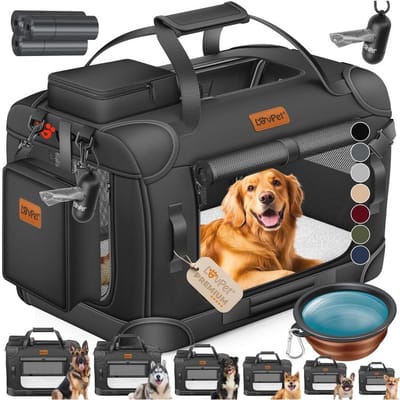 Opvouwbare hondenbox voor veilig en comfortabel vervoer van huisdieren - M 60 x 42 x 42 cm