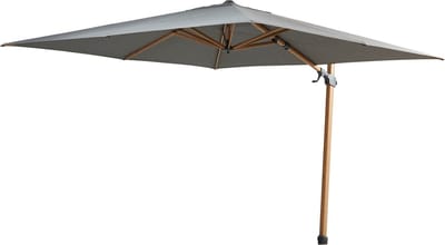 4 Seasons Outdoor Siesta Premium Zweefparasol 300x300 - Antraciet/Houtlook Frame