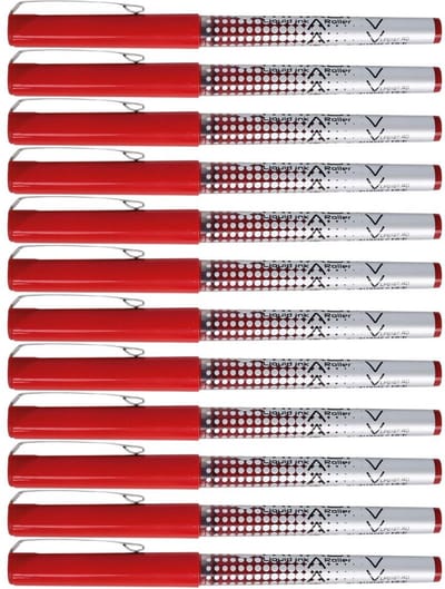 Penac Miyabi - Rollerbalpen - Rood - 0.7mm - Metalen clip - 12 Stuks