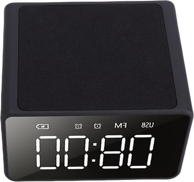 Digitale Wekker - Nachtkastje Klok - Wakker Worden - Draadloos Telefoon Opladen - 5 Inch Display - Wit
