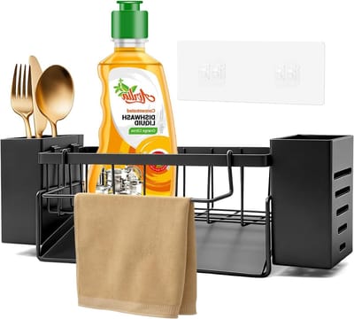 Praktische Organiser voor de Keuken en Badkamer met Automatische Afvoer en 2 Opbergdozen
