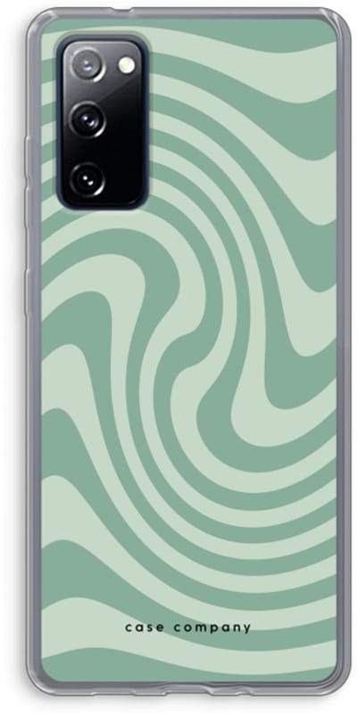 Case Company® - Hoesje geschikt voor Samsung Galaxy S20 FE / S20 FE 5G hoesje - Swirl Groen - Soft Cover Telefoonhoesje - Bescherming aan alle Kanten en Schermrand
