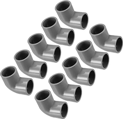 PVC Buisverbinders 20mm 90 graden - 10 stuks Bochtkoppelingen voor Irrigatie