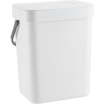 Kleine Keuken Compostbak 3L Keuken Afvalbak Huishoudelijk Aanrecht Container met Deksel voor Afval white