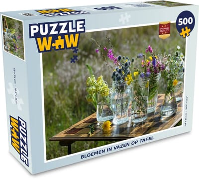 Puzzel Vaas - Bloemen - Kleuren - Legpuzzel - Puzzel 500 stukjes