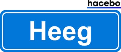 Hacebo - Plaatsnaam Sticker - 29x10 CM - Heeg sticker - Verkeersborden sticker - grappige cadeaus - Heeg