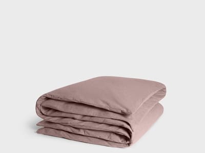 Yumeko dekbedovertrek flanel mauve chambray 140x200 (zonder slopen) - Biologisch & ecologisch