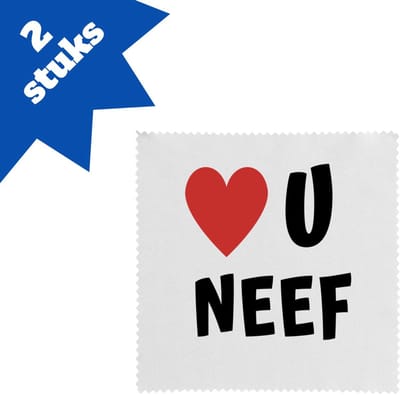 Akyol - love u neef brillendoekjes - Neef - de liefste neef - verjaardag - cadeautje voor neef - neef artikelen - kado - geschenk - 17,8 bij 17,8 cm - 2 stuks