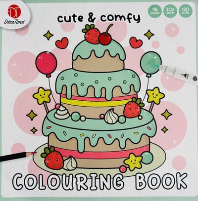 Cute & Comfy - Cozy kleurboek voor volwassen - 48 Kleurplaten - 20 x 20 cm - 120 g/m² Papier - Kleurboek volwassenen - Ook geschikt voor kinderen