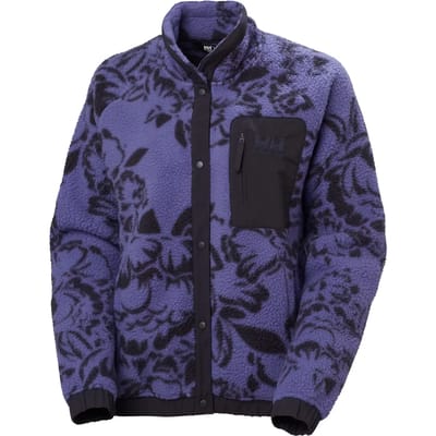 Helly Hansen Imperial Printed Pile Snap Fleece Met Volledige Rits Paars M Vrouw