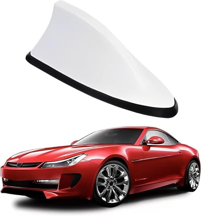 Haai Dakantenne - Auto Antenne - Radio Signaal Verbeteren - Aerodynamisch Ontwerp - 10 x 1 x 1 cm - Wit