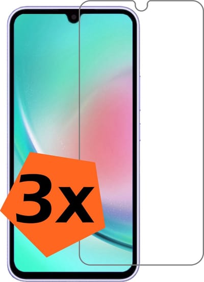 Screenprotector - 3 Stuks - Geschikt voor Samsung Galaxy A34 - Extra Sterk - Gehard Glas - Beschermglas - Tempered Glass - Screen Protector