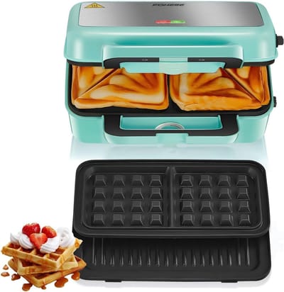 Wafelijzer - Wafelijzer met verwisselbare platen - Ontbijtmaker