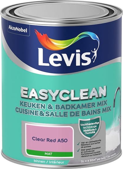 Levis - Easyclean Keuken & Badkamer Mix - Clear Red A50 - Mengverf - 1 L