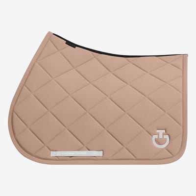 Cavalleria Toscana Diamond Quilted Jersey Zadeldek Full Taupe