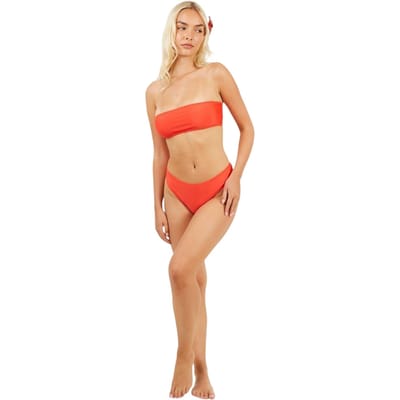 Brave Soul Bikinibroekjes met middelhoge taille voor dames (Rood)