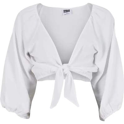 Urban Classics - Structured Knotted Blouse - L - Wit
