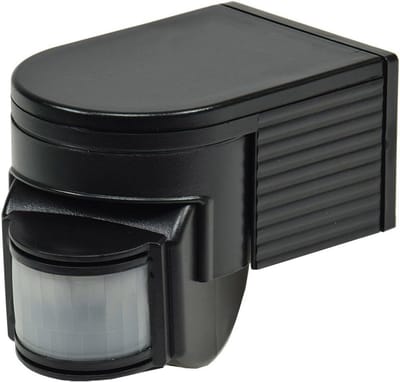 Bewegingsmelder 180 graden zwart IP44 - Bewegingssensor voor buiten met infrarotsensor