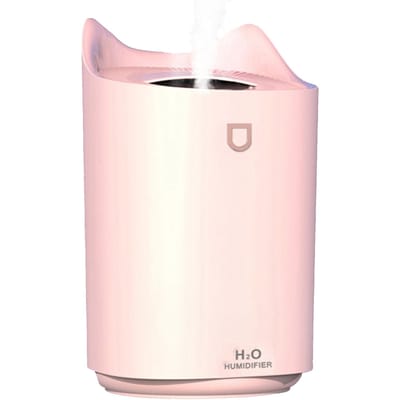 2L Luchtbevochtiger USB Diepe Hydratatie Fijne Nevel Multifunctionele Bureau Luchtbevochtiger Sfeerlicht voor roze