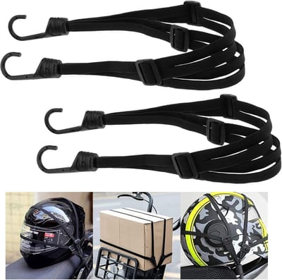 Famanu – Elastische spanbanden met haken - 2-delige set - verstelbare bagageriemen voor motorfiets - en bagage