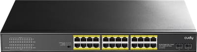 Cudy 24-poorts Gigabit PoE+ switch met 2 Gigabit SFP-poorten