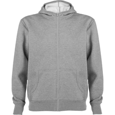 Roly Heren Montblanc Heather Full Zip Hoodie (Heide Grijs)