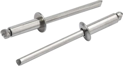 Blinde Klinknagels - Popnagels Roestvrij Staal - Bevestigen van Materialen - Corrosiebestendig - 48 x 16 mm - Zilverkleurig