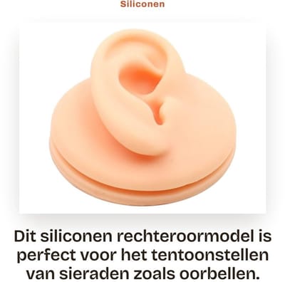 Dailygoods - Siliconen Rechteroormodel voor Sieraden
