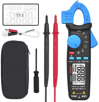 Digitale Tangmeter - Multimeter Tester - Elektrische Metingen - RMS Ware Wereldwijd - 6000 Tellingen LCD - Zwart Grijs