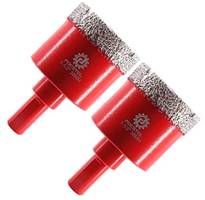 Diamant Tegelboor 38 mm - Vacuüm Gesoldeerde Gatenzaag voor Porseleinen Tegels, Keramiek, Graniet en Marmer - 2 Stuks