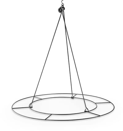 Decoration Ring Metal Black 60cm