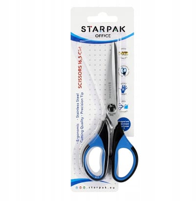 Starpak - Schaar met Rubberen Handvatten - Metaal - 21,5 cm - Ergonomisch