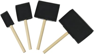 4 stuks schuimborstels, schuimrubberen haarborstel (groot)