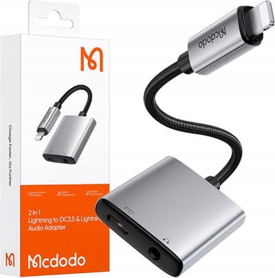 Mcdodo® Adapter Jack 3.5mm naar iPhone - Kabel - Voor Lightning - 0.1m