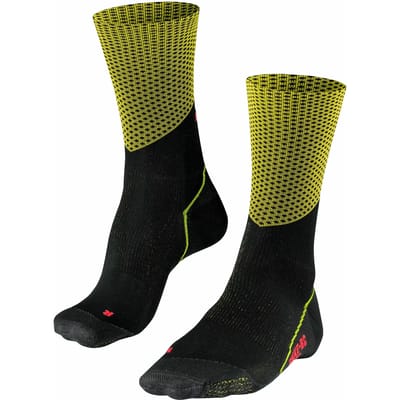 FALKE BC Impulse unisex fietssokken - zwart-neon geel (black)