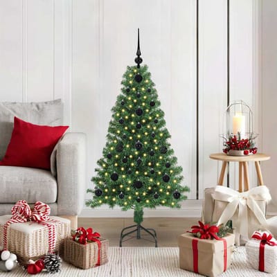 vidaXL - Kunstkerstboom - Groen - 120 - cm - PVC - en - Staal - en - Kunststof
