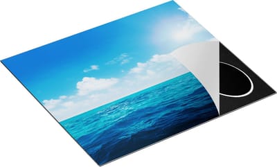 Chefcare Inductie Beschermer Water Midden op Zee met Zonneschijn - 60x50 cm - Afdekplaat Inductie - Kookplaat Beschermer - Inductie Mat