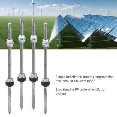 4 STUKS PV Beugel Dubbele Kop Schroef Roestvrij Staal Anti-Corrosie Fotovoltaïsche Montageschroef voor Installatie