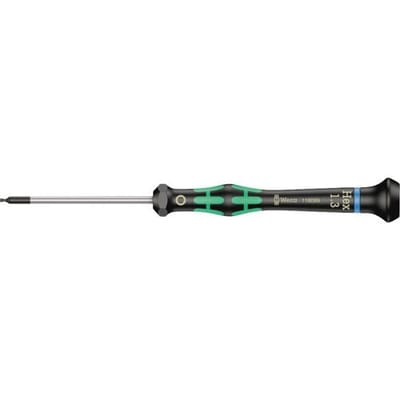 Wera 2052 Elektronica en fijnmechanica Inbusschroevendraaier Sleutelbreedte (metrisch): 1.3 mm Koplengte: 60 mm Afmeting, lengte: 157 mm